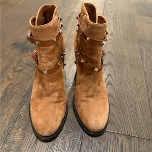 Valentino Suede Rock Stud Booties